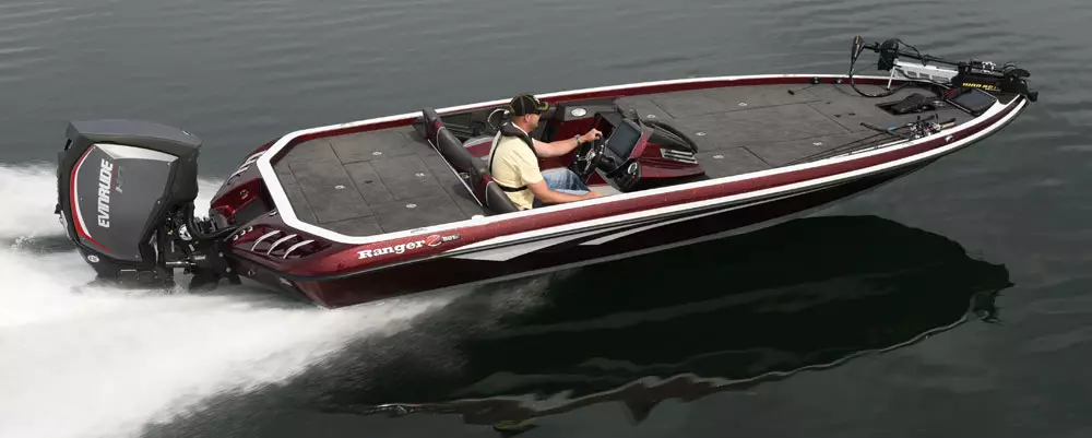 Eevelle Ranger Bass Boat with angled transom